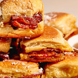 Bacon Stuffed French Toast Sliders