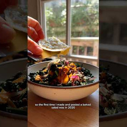 Butternut squash Baked Salad With Grilled Cheese