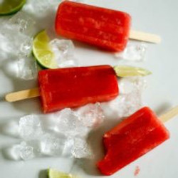 Watermelon Lime Honey Popsicles