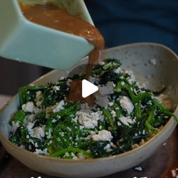 Spinach And Tofu With Sesame Sauce