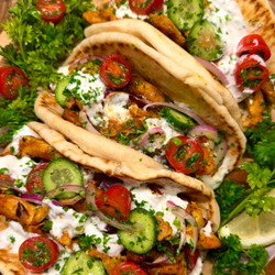 Sheet Pan Chicken Pitas