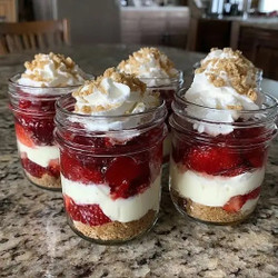 High-protein Strawberry Cheesecake Jar (creamy, Fresh &amp; Guilt-free)