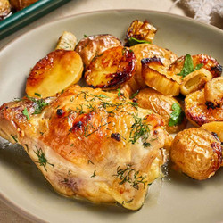 Sheet Pan Lemon Chicken With Potatoes And Leeks