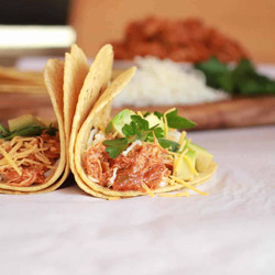 Crockpot Spiced Chicken Tacos