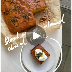 Blood Orange Almond Olive Oil Cake With Crispy Rosemary