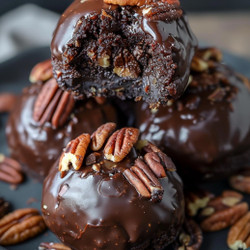 Pecan Pie Brownie Bombs