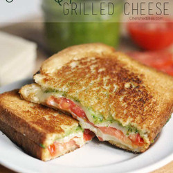 Pesto Caprese Grilled Cheese