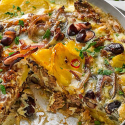 Chili-bohnen-tortilla