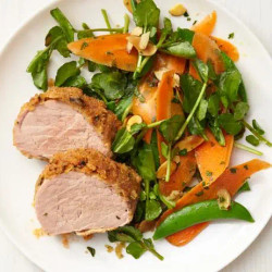 Pork Tenderloin With Sugar Snap Pea Salad