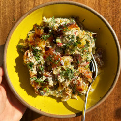 Smashed Potato Salad With Tuna