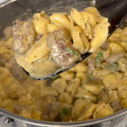 One Pot Tortellini With Butter And Sausage