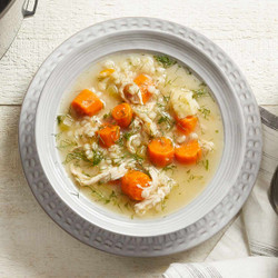 Instant Pot Chicken Soup With Root Vegetables &amp; Barley