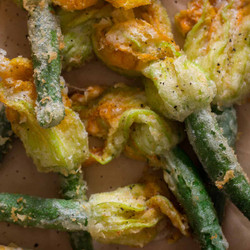 Stuffed And Fried Squash Blossoms