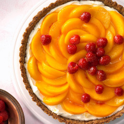 Peaches 'n' Cream Raspberry Tart