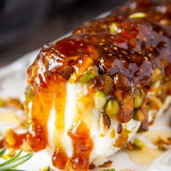 Goat Cheese Appetizer With Honey, Fig &amp; Pistachios