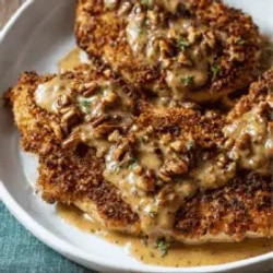 Pecan-crusted Chicken With Honey Mustard Cream Sauce