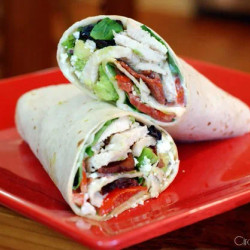 Ranch-y Chicken &amp; Avocado BLT Wrap
