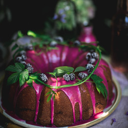 Blackberry Coffee Cake With Blackberry Glaze