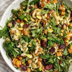 Kale Orzo Salad With Maple Lime Vinaigrette