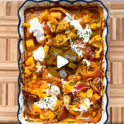Paneer, Chickpea &amp; Cauliflower Tikka Tray Bake