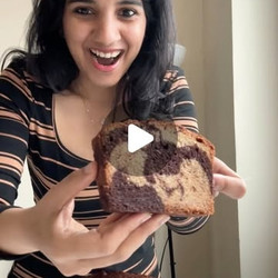 Banana Vanilla Chocolate Marble Bread