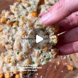 Garlic Parmesan Chickpea Crisps