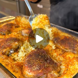 One-pan Chicken &amp; Rice Bake With Crispy Potatoes