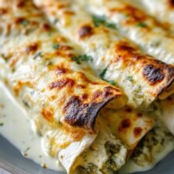 Creamy White Chicken Enchiladas