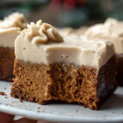 Frosted Gingerbread Brownies