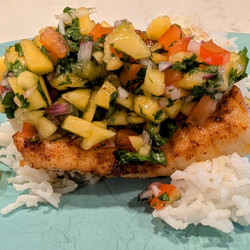 Blackened Cod With Mango Salsa