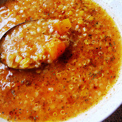 Daughter-in-law's Spicy Lentil And Bulgur Soup (with Quinoa) - Ezo Gelin Corbasi