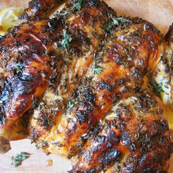 Lavender, Lemon, And Honey Spatchcocked Roast Chicken