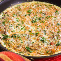 Vegetarian Frittata With Butternut Squash &amp; Mushrooms
