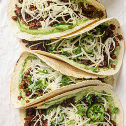 Lentil Tacos With Avocado Crema