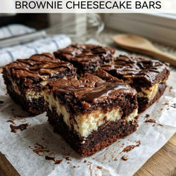 Ultra Fudgy Cottage Cheese Brownie Cheesecake Bars 🍫🧀💪