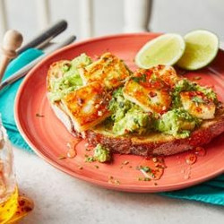 Hot Honey Halloumi Avocado Toast