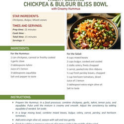 VITALITY-BOOSTING CHICKPEA &amp; BULGUR BLISS BOWL