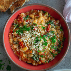 Creamy Tuscan-inspired White Bean Skillet (vegan)