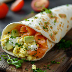 Rührei-wrap Mit Lachs Und Avocado