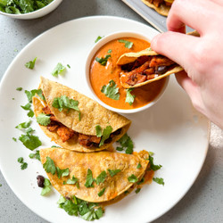 Baked Black Bean U0026amp; Sweet Potato Tacos With Chipotle Sauce