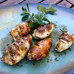 Grilled Stuffed Squid