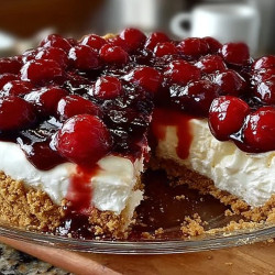 Easiest No-bake Cherry Cheesecake