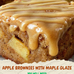 Apple Brownies With Maple Glaze