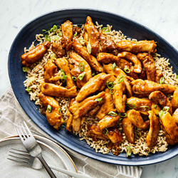 One-skillet Bourbon Chicken