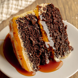 Vegan Salted Caramel Chocolate Cake