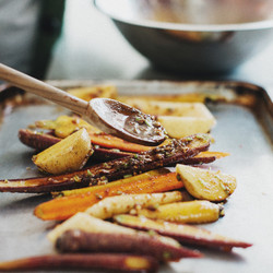 Spice-roasted Vegetables With Chickpeas + Chermoula