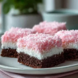 Pink Coconut Snowball Cake Bars