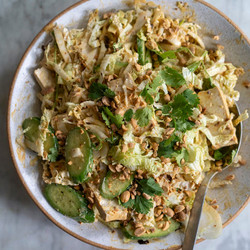 Hetty Peanut crunch cabbage and tofu salad