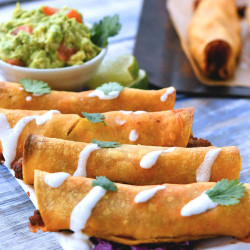 Baked Cheeseburger Rolled Tacos