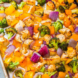 Sheet Pan Skinny Lemon Pepper Chicken And Vegetables